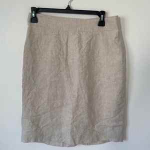 Banana Republic Cream Linen Skirt Size 4
